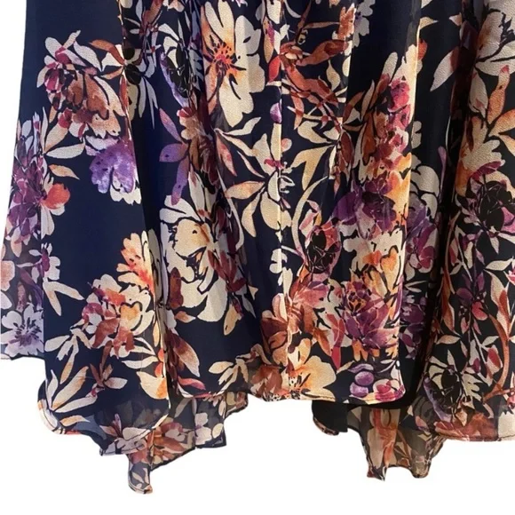 Collective Concepts S NWOT soft light airy floral Flutter Sleeve Sundress, lined - Picture 8 of 11